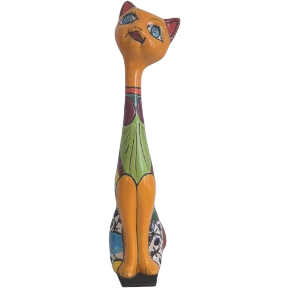 Ceramic Talavera  Cat Figurine
